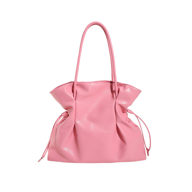 Wholesale PU Minimalist Drawstring Bucket Bags
